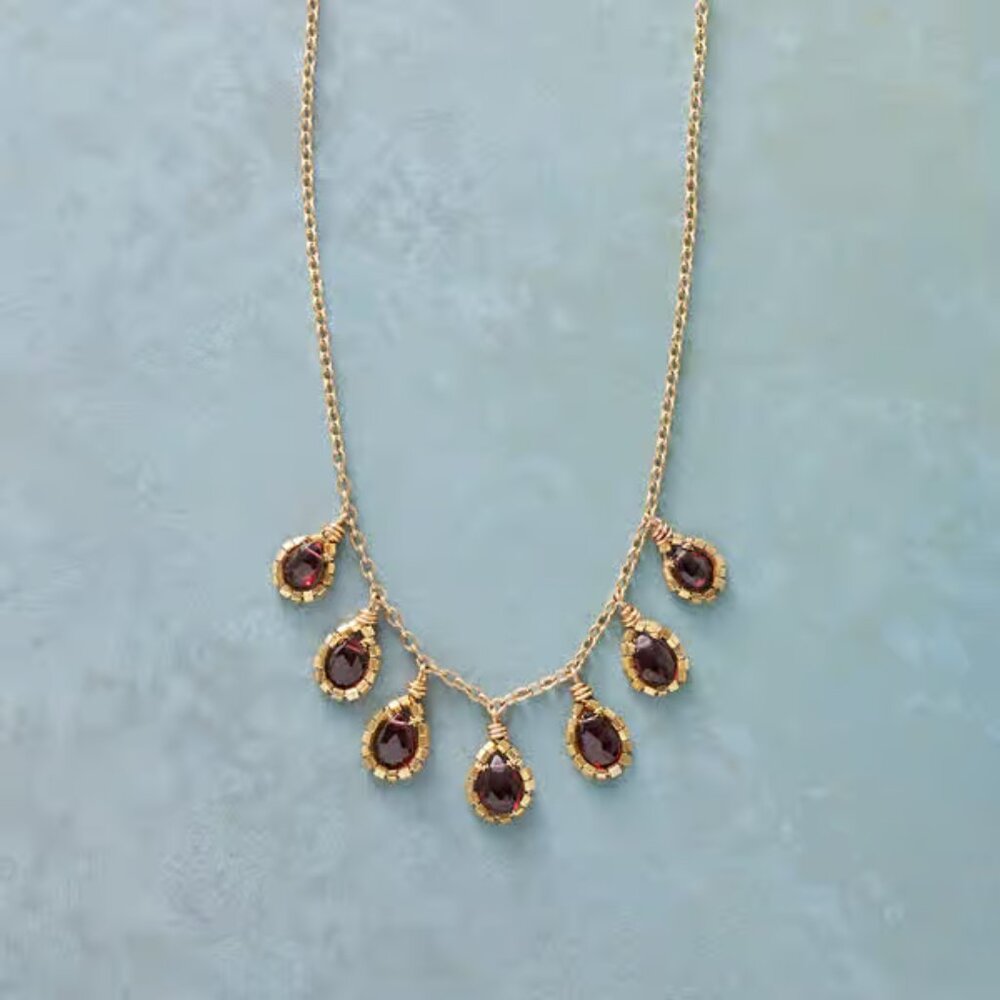 Sundance Dana Kellin Garland of Garnet necklace